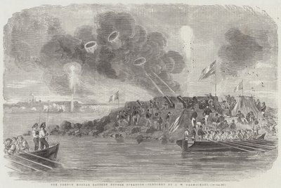 La batteria di mortai francesi davanti a Sveaborg da John Wilson Carmichael